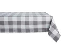 DII Buffalo Check Collection Classic Table Cloth, 60 x 104 cm, Grey & White