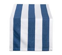DII Cabana Stripe Dobby Tabletop Collection, 18x72 Table Runner, Navy