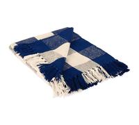 DII Camping BBQ's Beaches Everyday Blanket, Navy & Off-White, 50 x 60 Inches