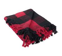 DII Camping BBQ's Beaches Everyday Blanket, Red & Black, 50 x 60 Inches