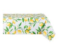 DII CAMZ11289 Spring & Summer Tablecloth, Spill Proof and Waterproof for Outdoor or Indoor Use, Host Backyard Parties, BBQs, Family Gatherings-(Seats 10 to 12), 60x120, Lemon Bliss