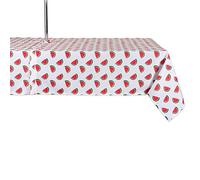 DII CAMZ11302 Spring & Summer Outdoor Tablecloth, Spill Proof and Waterproof with Zipper and Umbrella Hole, Host Backyard Parties, BBQs, & Family Gatherings - (Seats 6 to 8), 60x84 w, Watermelon