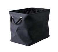 DII CAMZ37094 5568 Collapsible Variegated Polyester Storage Bin, Small, Black