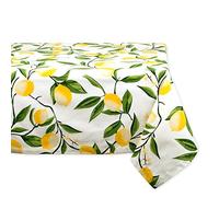 DII Catering Events, Dinner Parties, Summer BBQ or Everyday Use, Cotton, Lemon Bliss, Tablecloth, 52x52