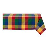 DII Checkered Tabletop Collection 100% Cotton, Machine Washable, Tablecloth, 60x84, Summer Check