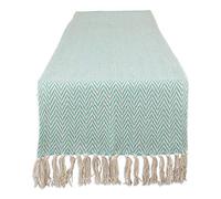 DII Chevron Table Runner, Cotton, Aqua, 15x72