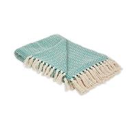 DII Chevron Throw Collection Handloomed Cotton, 50x60, Teal
