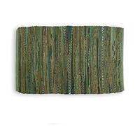 DII Chindi Home Collection Handwoven Multicolor Area Rag Run, 20x31.5, Olive Green