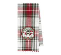 DII Christmas Holiday Designs Embellished Collection Kitchen Dish Towel, 18x28 inches (Snow Friends)
