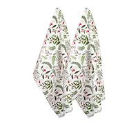 DII Christmas Kitchen Towel Set, Floral Tea Towels for Baking, Cleaning, Entertainment & Cooking, 18x28, Holiday Sprigs, 2 Piece