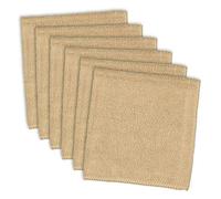 DII Cleaning Collection Soft Highly Absorbent Microfiber, Dishcloth Set, 12x12, Taupe, 6 Piece