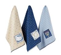 DII Collection Kitchen, Dishtowel Set, 18x28, Hanukkah Blessings 3 Piece