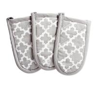 DII Cooking and Baking, 13x7 Set of 2-Gray, Cotton, Ovenmitt Set