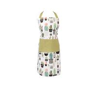 DII Cotton Adjustable Kitchen Extra Long Ties, Bib Chef Apron for Cooking, Baking, Crafting, Gardening, BBQ, Cactus, 35x28