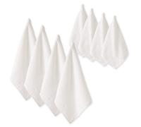 DII Cotton Bar Mop Cleaning, Machine Washable, Absorbent, Everyday Kitchen Basic & Lint-Free, White, Dish Towels 16x19 & Dishcloths 12x12