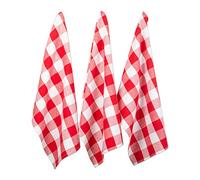DII Cotton Buffalo Check Plaid Dish, Monogrammable Oversized Kitchen Towels for Drying, Cleaning, Cooking, & Baking, Red, Dishtowels