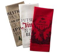 DII Cotton Christmas Holiday Dish Towels, 18x28 Set of 3, Decorative Oversized Kitchen Towels, Perfect Home and Kitchen Gift-Christmas Stag