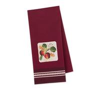 DII Cotton Kitchen Dish Towel with Lace Trim, 18x28 inches, Autumn Design (Apple)