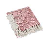 DII Cotton Throw Blanket, Barn Red, 50x60