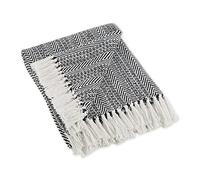 DII Cotton Throw Blanket, Black, 50x60