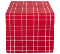 DII Décor, Cotton, Red & White Check, Holiday Table Runner 14x108