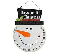 DII Decorative & Reusable Wooden Calendar, MDF Wood, Snowman Countdown, 16.5x12.75x1