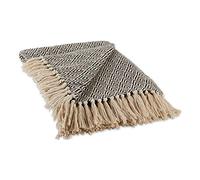 DII Diamond Throw Collection Cotton Woven, 50x60, Black