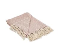 DII Diamond Throw Collection Cotton Woven, 50x60, Pale Mauve