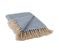 DII Diamond Throw Collection Cotton Woven, 50x60, Stonewash Blue