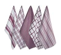 DII Dishtowel Set, Cotton, Wine, 18x28