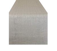 DII Everday, Easy to Clean Indoor/Outdoor Woven Vinyl Space Dyed Table Runner, 13x72, Gray