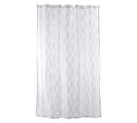 DII Everyday 100% Polyester Extra Long Bath Fabric Shower Curtain For Bathroom, 72x72 - White Lattice Lace
