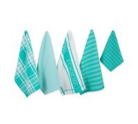 DII Everyday Collection Foodie Kitchen Set, Dishtowel & Dishcloth, Teal, 5 Piece