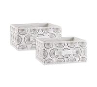 DII Fabric Storage Bins for Nursery, Offices, & Home Organization, Containers Are Made To Fit Standard Cube Organizers (11x11x5.5) Starburst Gray - Set of 2