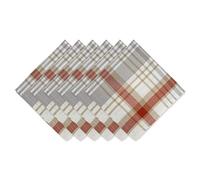 DII Fall Tabletop Decoration, Cotton, Cozy Picnic Plaid, Napkin Set