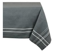 DII French Stripe Dining Table Collection Farmhouse Style Tablecloth, 60x84 Inches, Gray Chambray