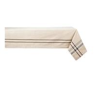 DII French Stripe Tabletop Collection Farmhouse Style Dining Table Linen Tablecloth, 60x120, Taupe/Black