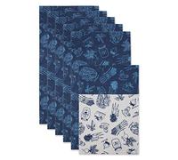 DII Fridge Liner Collection Non-Adhesive, Cut to Fit, Nautical Blue Market, 12x24, 6 Piece