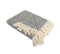 DII Handloomed Cotton, Black, 50x60