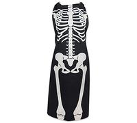 DII Happy Halloween Collection Goth Style Spooky Kitchen Apron, One Size, Skeleton