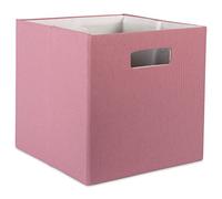 DII Hard Sided Collapsible Fabric Storage Container for Nursery, Offices, & Home Organization, (13x13x13") - Solid Rose