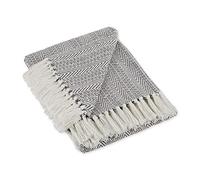 DII Cotton Throw Blanket, Gray, 50x60