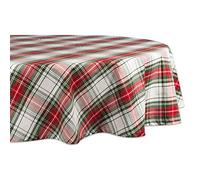 DII Holiday Dining Table & Kitchen Décor, Cotton, Red, Green & White, Christmas Tablecloth, 70" Round