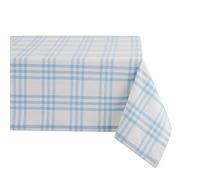 DII Home Sweet Farmhouse Plaid Tabletop Collection, Tablecloth, 52x52, Light Blue