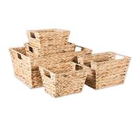 DII Hyacinth Collection Storage Baskets, Large Set, Assorted Sizes, Natural, 5 Piece