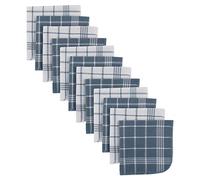 DII J & M Home Fashions Waffle Weave Dishcloth Set, Blue, 12-Pack