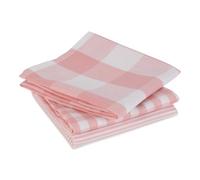 DII Kitchen Collection, 100% Cotton, Pink & White, Dishtowel S/3