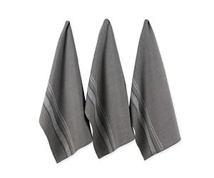 DII Kitchen Collection, Cotton, Chambray Gray, Dishtowel Set