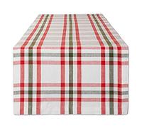 DII Kitchen Collection, Cotton, Nutcracker Plaid, Table Runner, 14x72