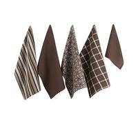 DII Kitchen Set, Cotton, Dark Brown, Dishtowel, 18x28 Dishcloth, 13x13